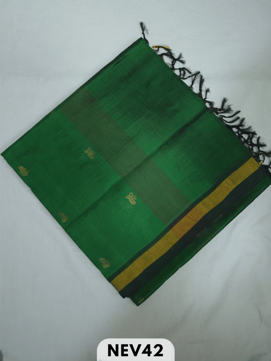 SMALL BORDER WITH BODY BUTTA SILK COTTON SAREE