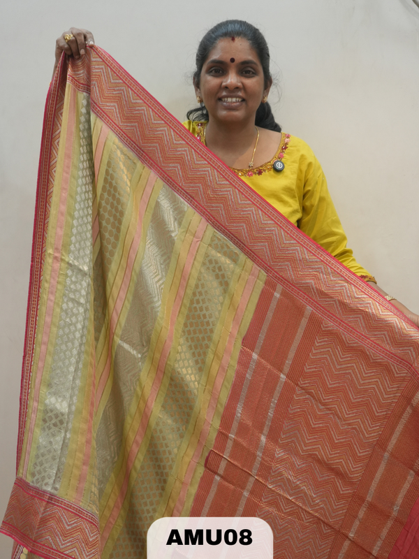 VISCOSE SATIN SAREE WITH BORDER