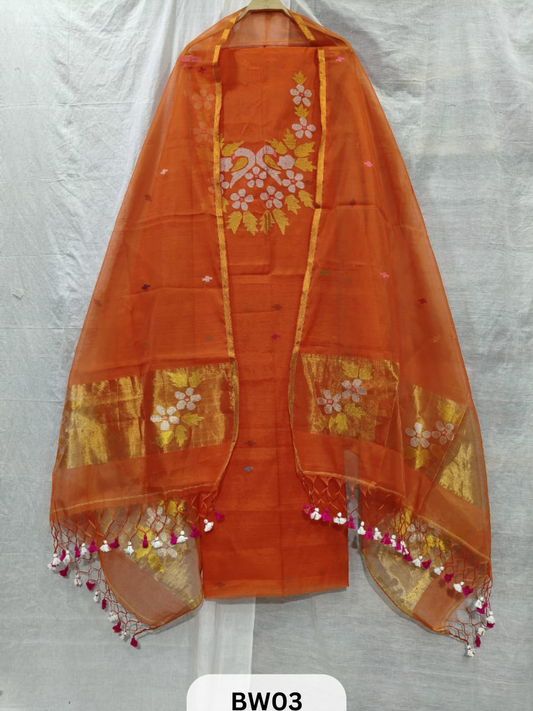 MUSLIN JAMDHANI PAITHANI TOP & DUPATTA | HANDLOOM
