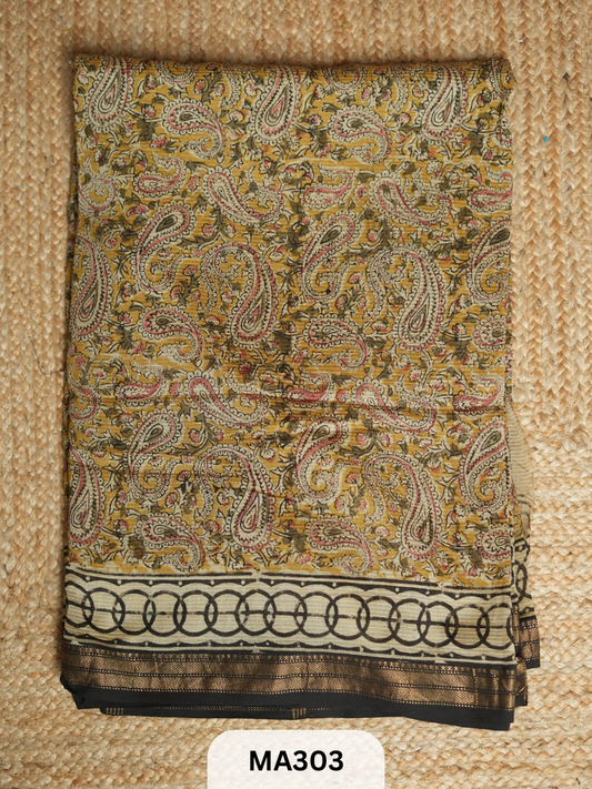 KALAMKARI MAHESHWARI SILK SAREE