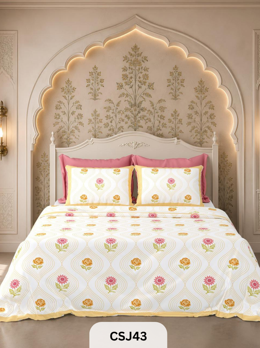 Tulip BedSheets With 2 Pillow Covers 102*108