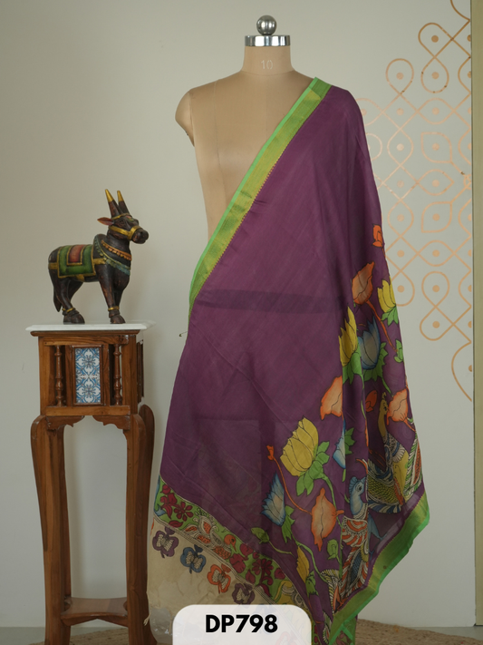 PURE PENKALAMKARI DUPPATTA