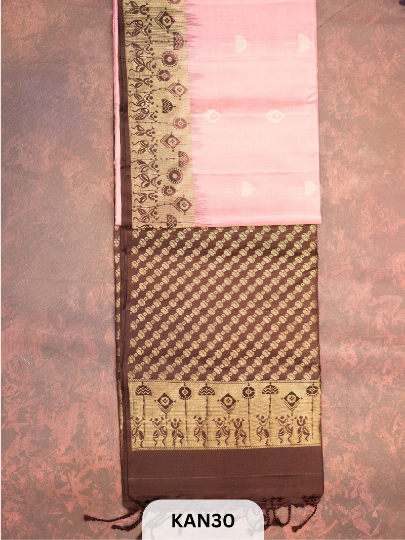 KANCHIPURAM HANDLOOM PURE SOFT SILK