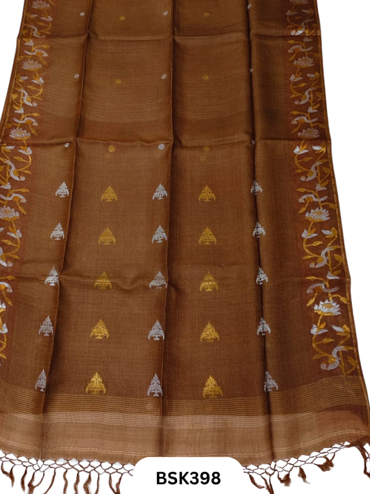 Pure Gicha By Gicha Tussar Silk with Jamdani weave