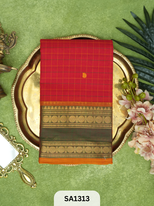 HANDLOOM CHETTINAD COTTON SAREE | KORVAI