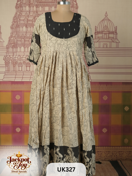 Kalamkari Anarkali Gown
