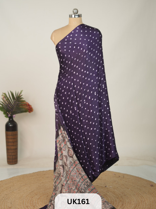 BANDHINI AJRAKH WITH LAGDI PATTA