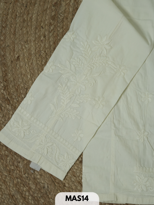 KHADI CHIKANKARI EMBROIDERY WHITE PANT