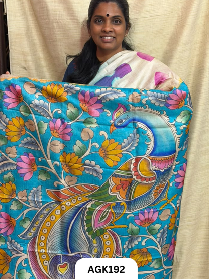 Gaachi by Nethi Tassar – Hand Block & Screen Print Saree with Blouse Piece