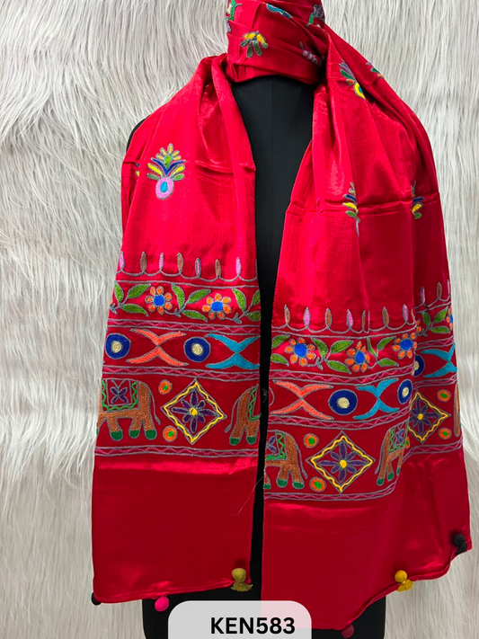 MUSHRU HAND AARI WORK STOLE