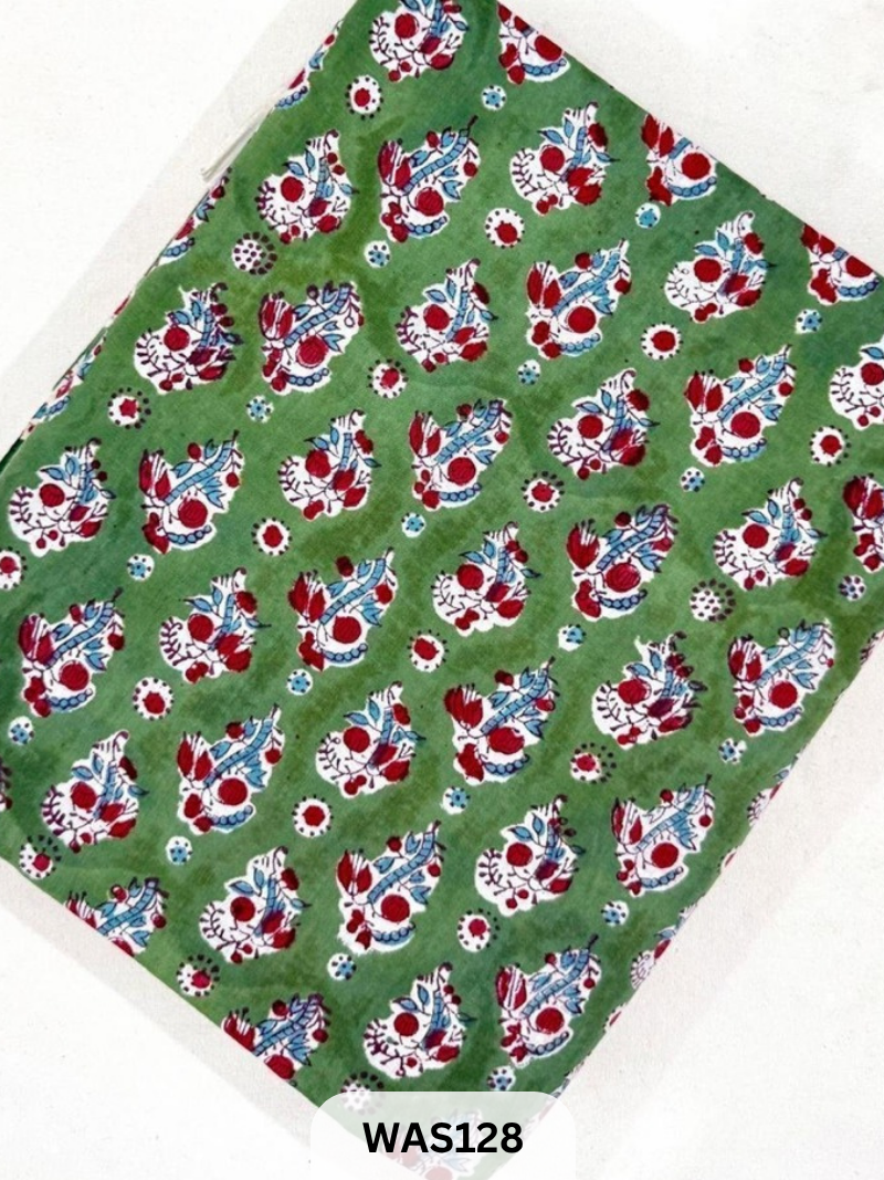 JAIPUR PURE HANDBLOCK RUNNING FABRIC - 1MTR