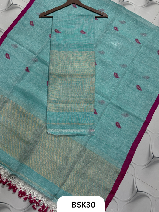 Pure Linen  Handloom Salwar  Top 2.7 mtr  Duppata 2.5 mtr