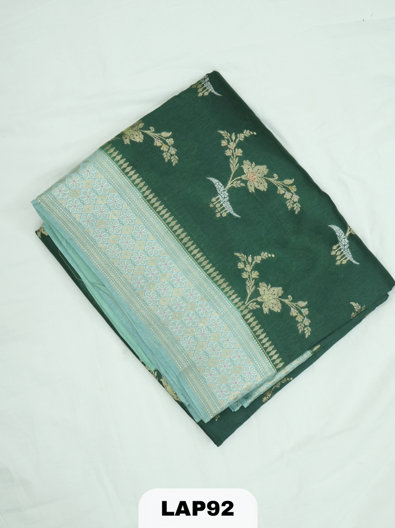 Banaras kora dupion silk saree