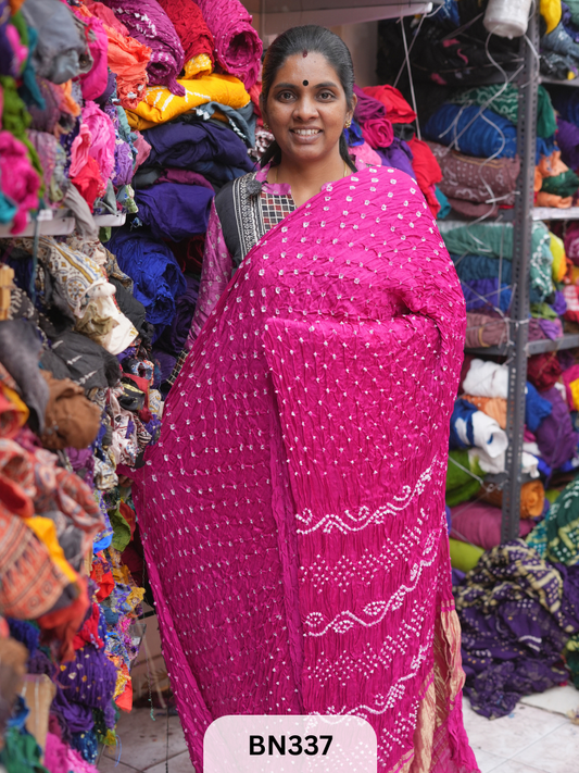 PLAIN MODAL GAJI HAND BANDHEJ - BEST BUY*