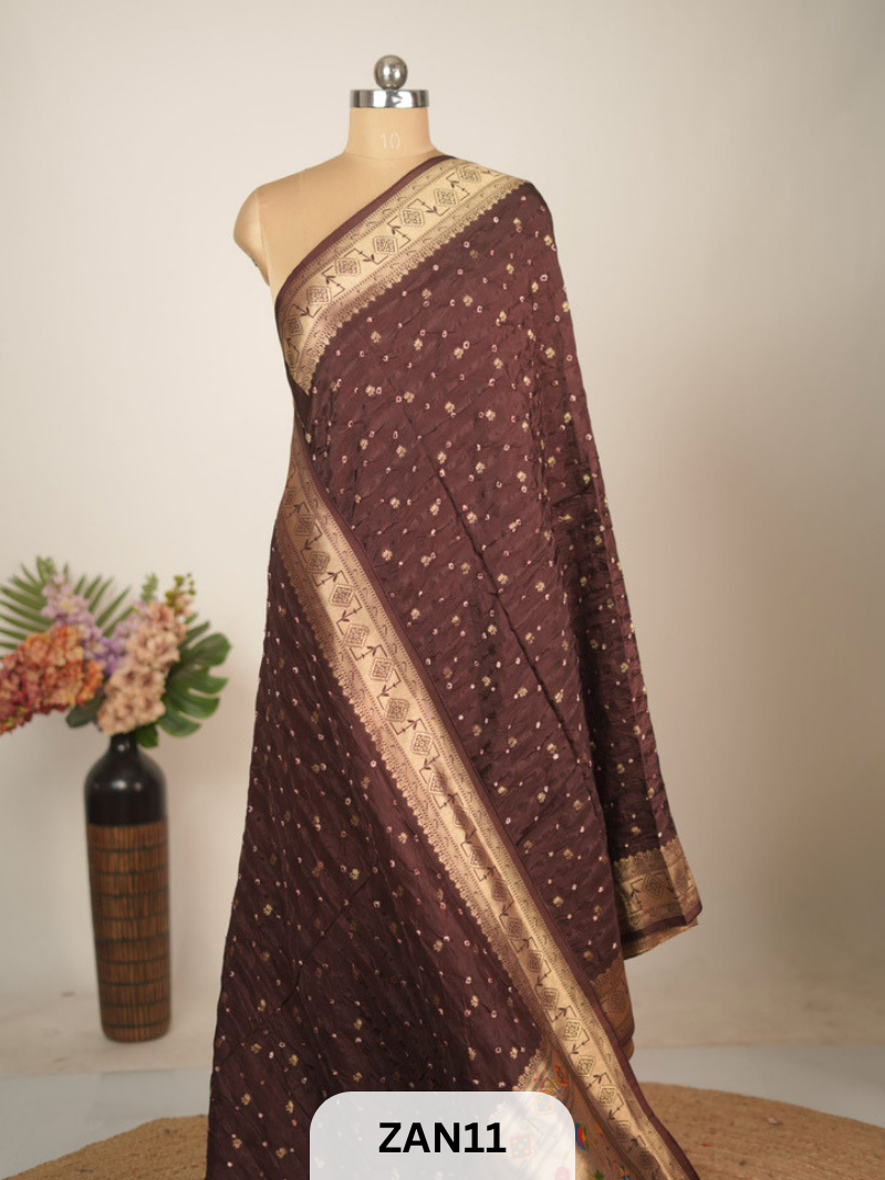 BANARASI BANDHINI WITH PAITHANI BORDER SAREE