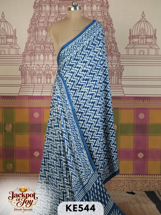 Modal Ajarkh Handblock saree