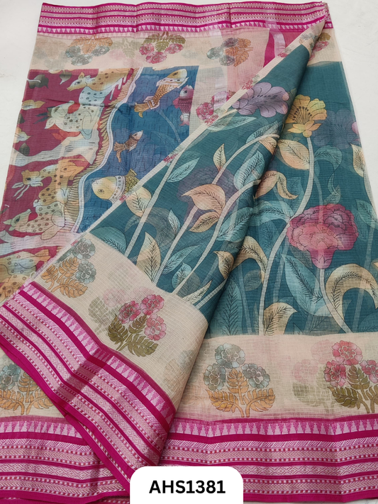 Pure Kota Cotton Digital Print Saree