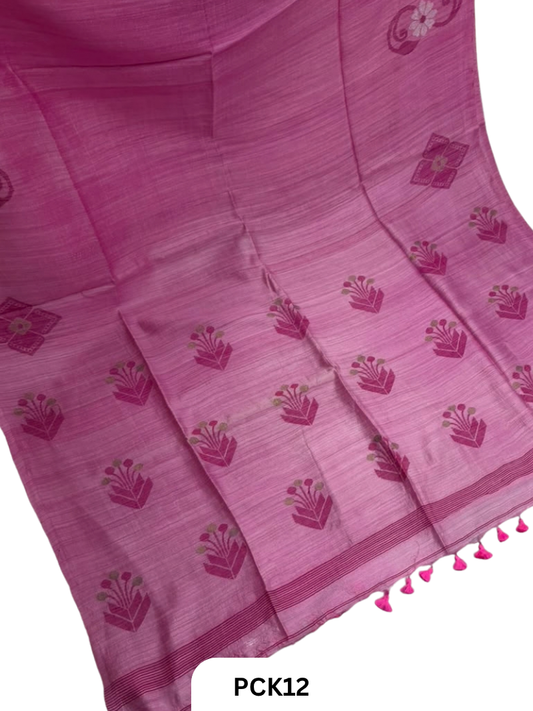 Pure Handloom Matka Handweaving Jamdani Motifs  Saree