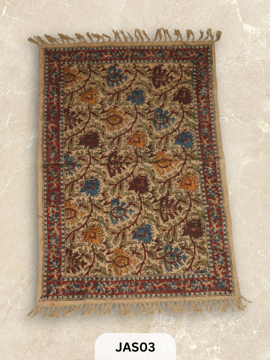 KALAMKARI PRINT FLOOR MAT (2X3 FEET)