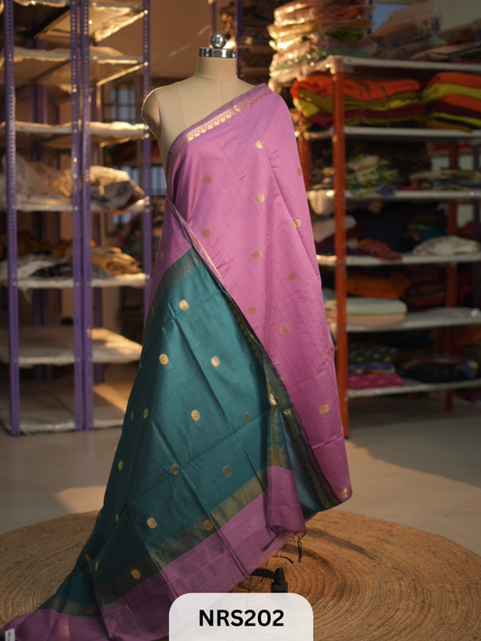 CHANDERI INSPIRED MAHESWARI SAREE