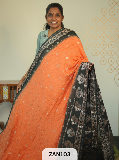 BANARASI BANDHINI WITH TIE AND DIE SAREE