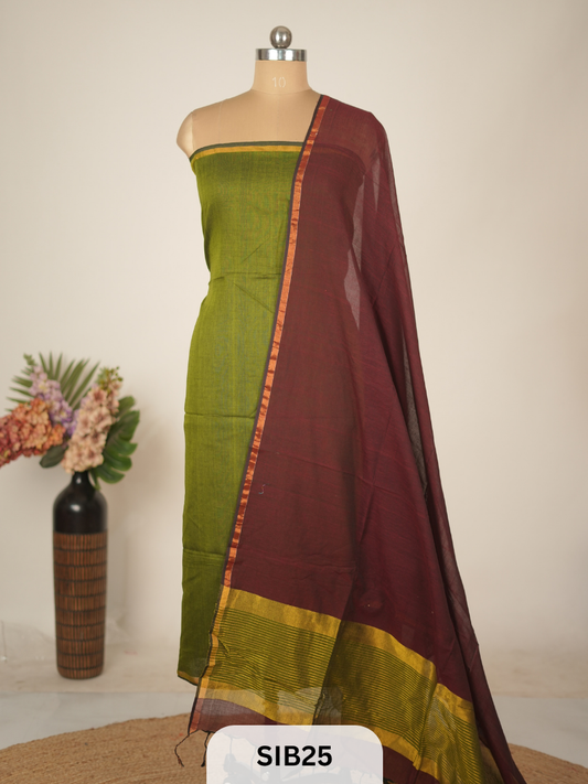 COTTON JAMDHANI TOP WITH DUPATTA