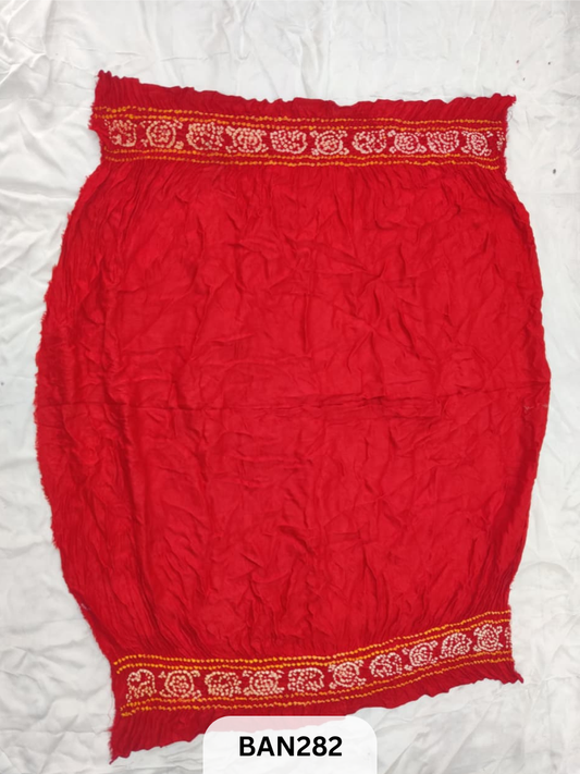 SEMI GAJI  BHANDHEJ BLOUSE-1 MTR