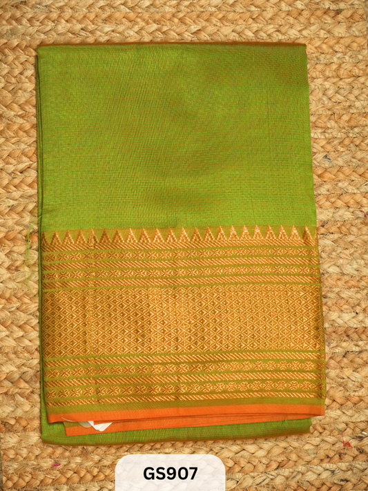 Pure Handloom Mangalgiri Pattu Material (2.5 Meters)