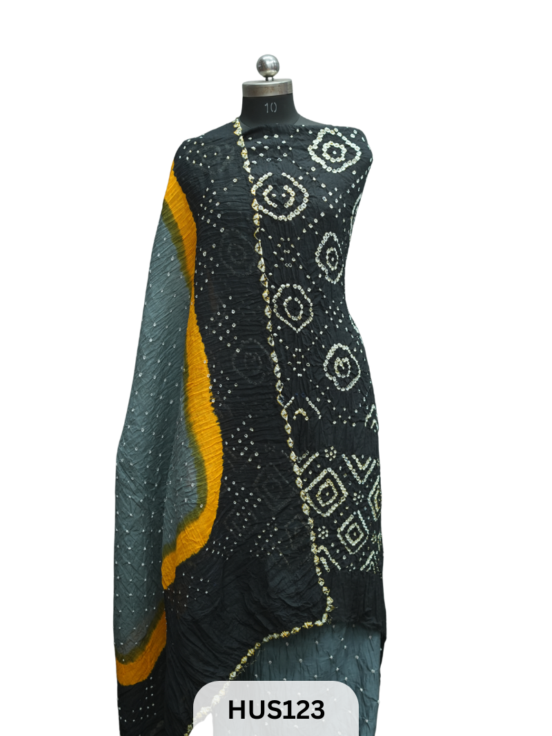COTTON SATIN RAI BANDHEJ DRESS MATERIAL
