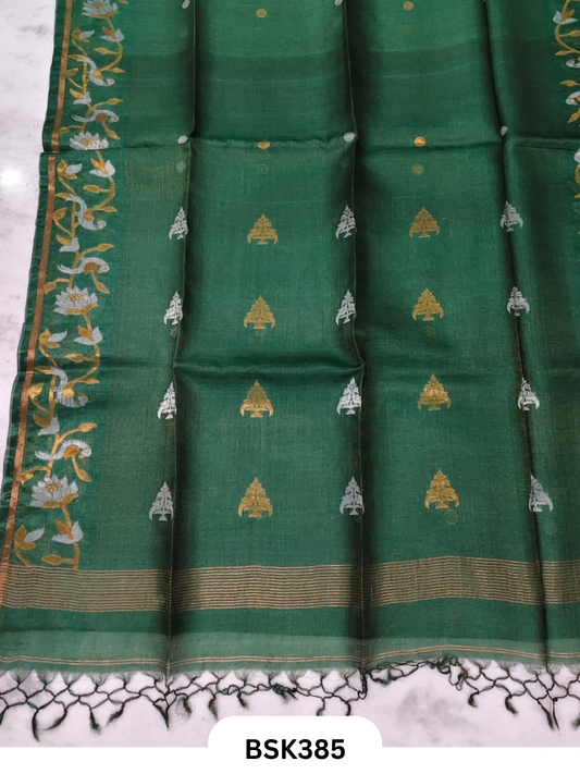 Pure Gicha By Gicha Tussar Silk with Jamdani weave
