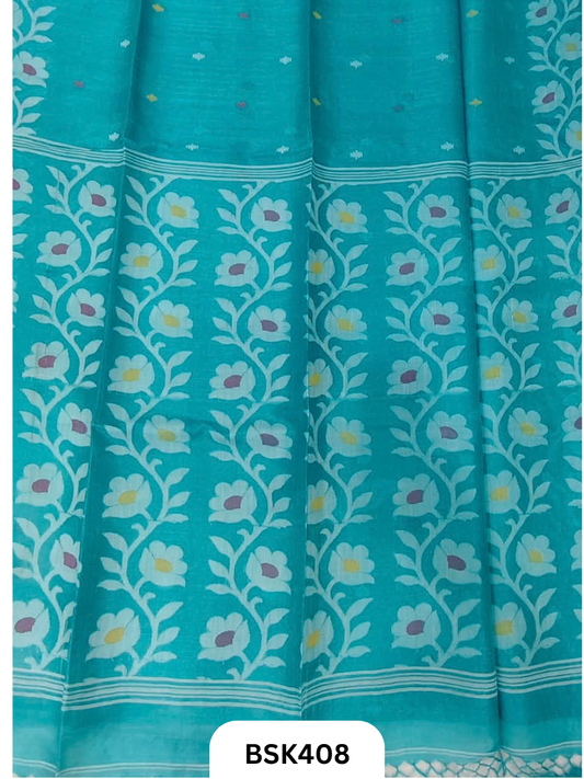 Pure Tussar Jamdani Gicha Handloom Weave