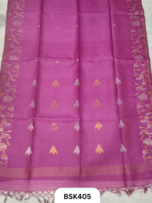 Pure Gicha By Gicha Tussar Silk with Jamdani weave