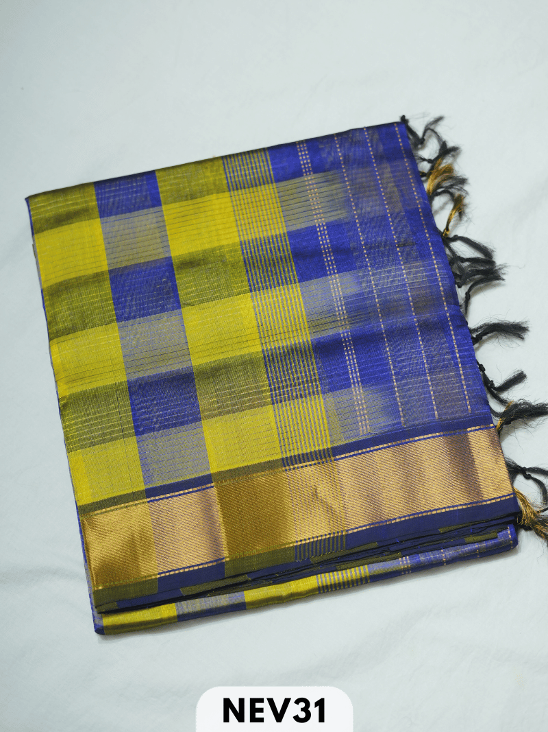 PALUM PAZHAMUM BIG CHECKS SILK COTTON SAREE