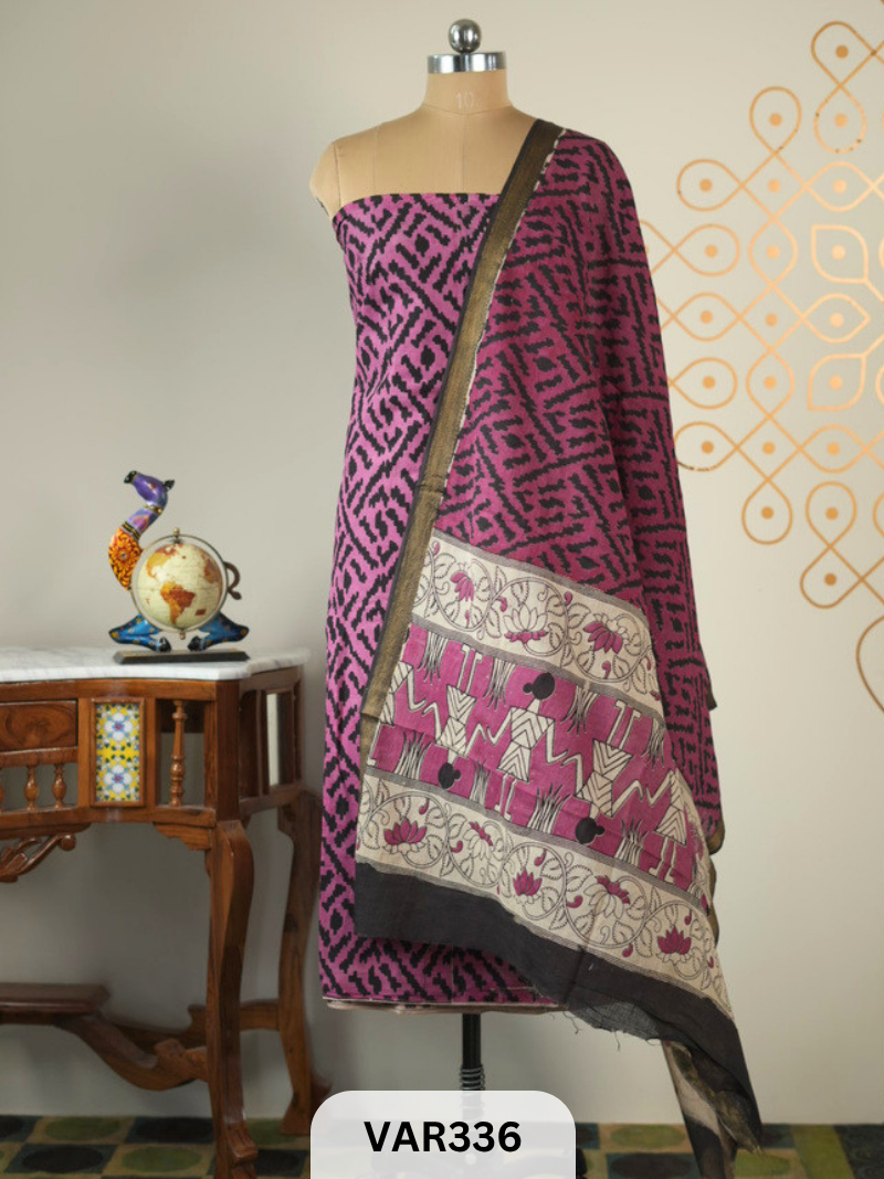 KALAMKARI COTTON-2 PCS-TOP & DUPPATA