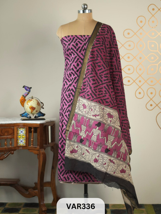 KALAMKARI COTTON-2 PCS-TOP & DUPPATA