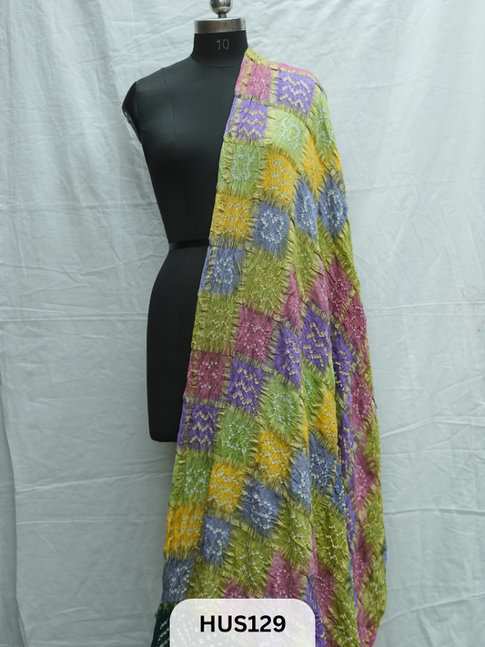 PURE MODAL CHECK GHARCHOLA BARIK BHANDEJ MULTI DYE