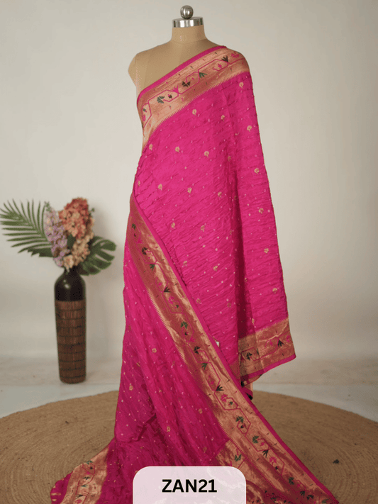 BANARASI BANDHINI WITH PAITHANI BORDER SAREE