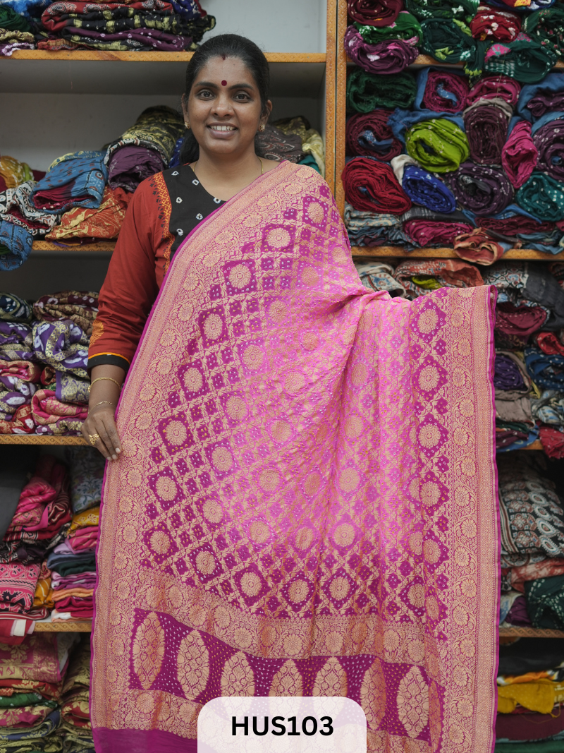 PURE KHADDI GEORGETTE DUPPATTA