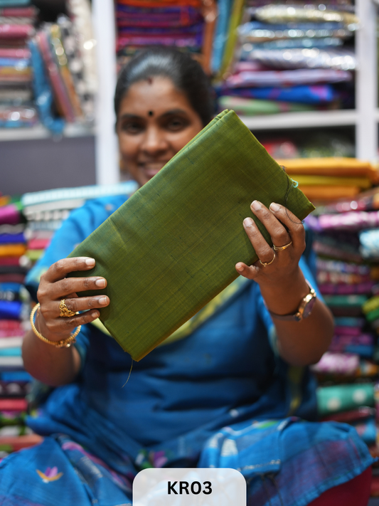 BISHNUPUR PLAIN KATAN SILK SAREE
