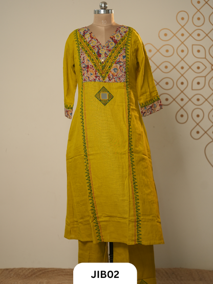 Premium 2Pcs Kurti Set With Mirror Work