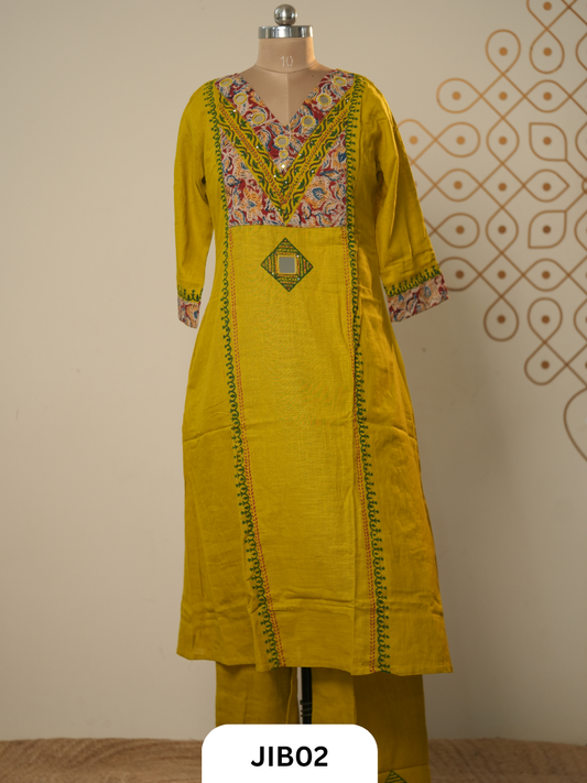 Premium 2Pcs Kurti Set With Mirror Work