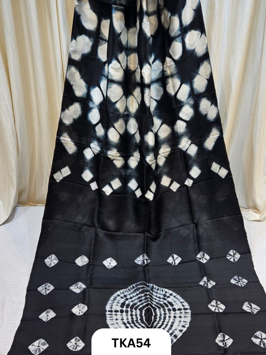 Pure Bishnupuri Silk - Shibori work saree