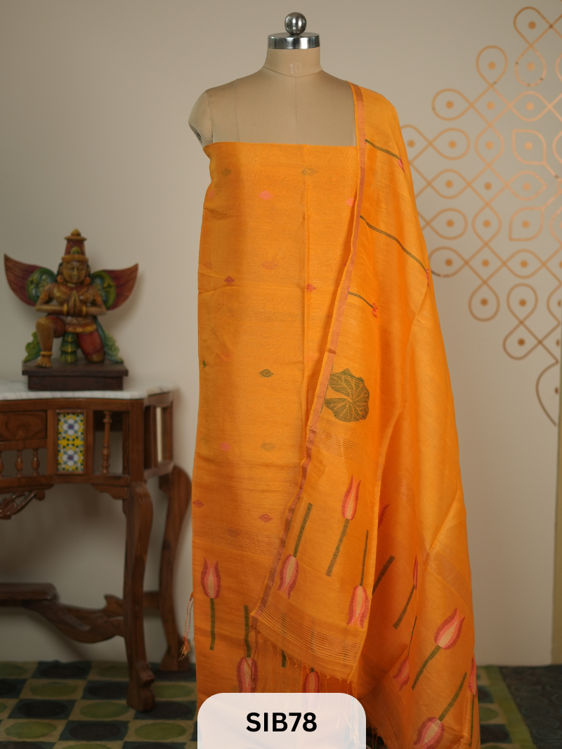 HANDLOOM LINEN JAMDHANI SALWAR | 2 PCS SUIT
