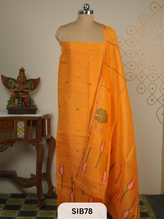 HANDLOOM LINEN JAMDHANI SALWAR | 2 PCS SUIT