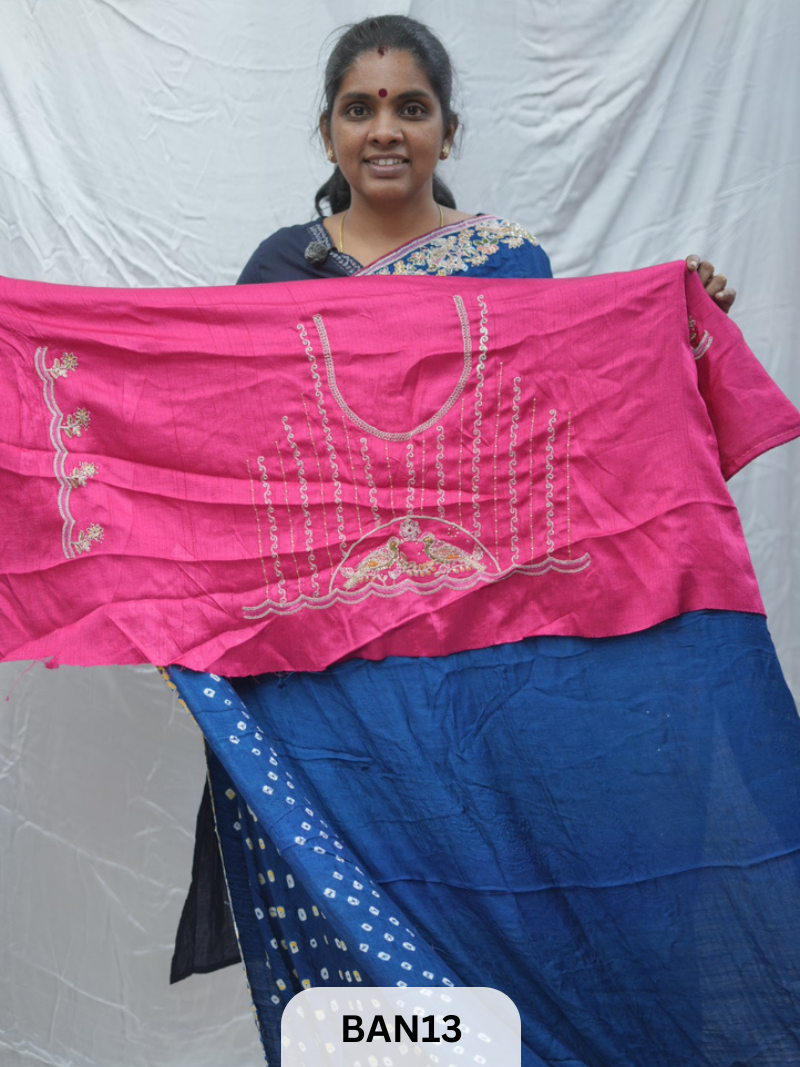 BANDHANI DESIGNER WORK WITH BANDHANI PALLU