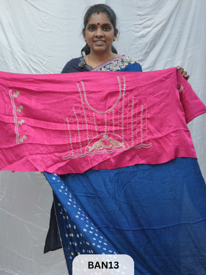 BANDHANI DESIGNER WORK WITH BANDHANI PALLU