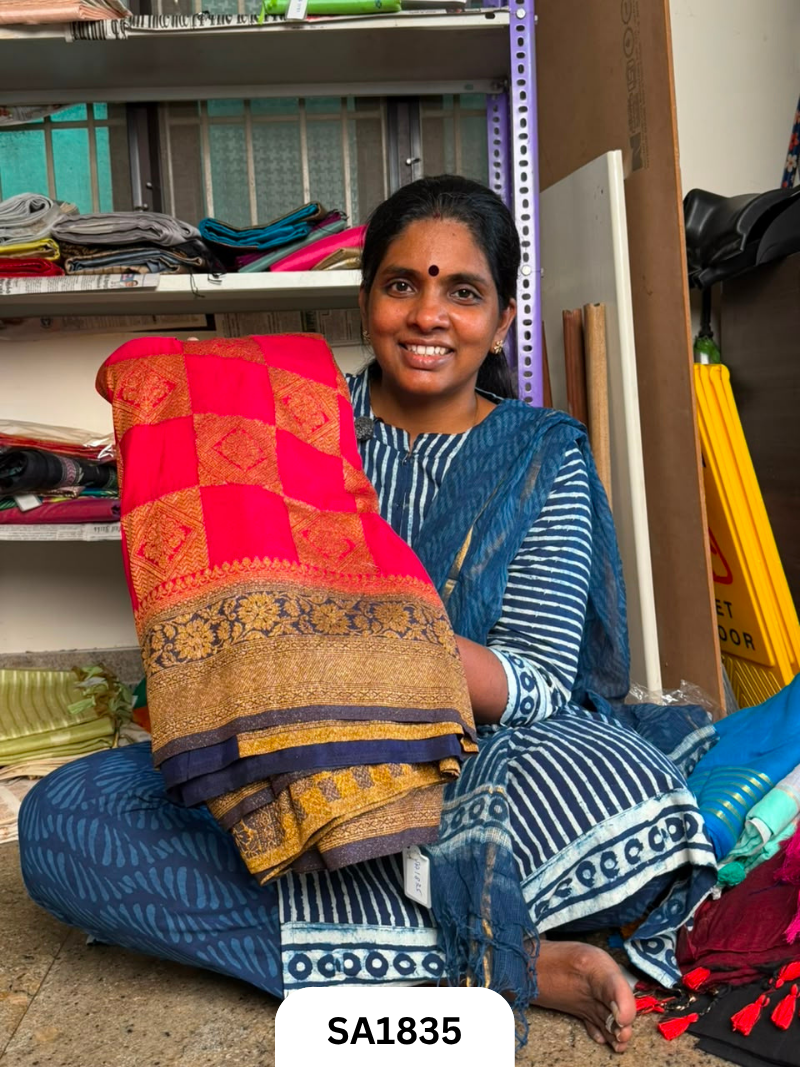 BANARASI MYSORE KHADI GEORGETTE SAREE