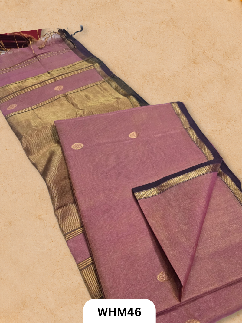 Tissue Maheshwari handloom all over ruhi full  butti saree
