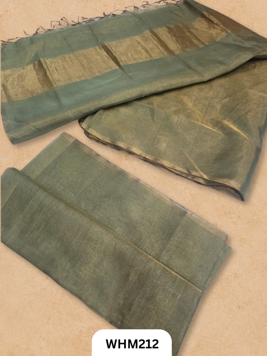 Pure Tissue Maheshwari Handloom Dress Material 2Pcs