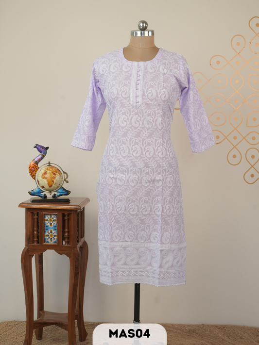 CHIKENKARI KURTI TOP MATERIAL WITH MACHINE EMBROIDERY